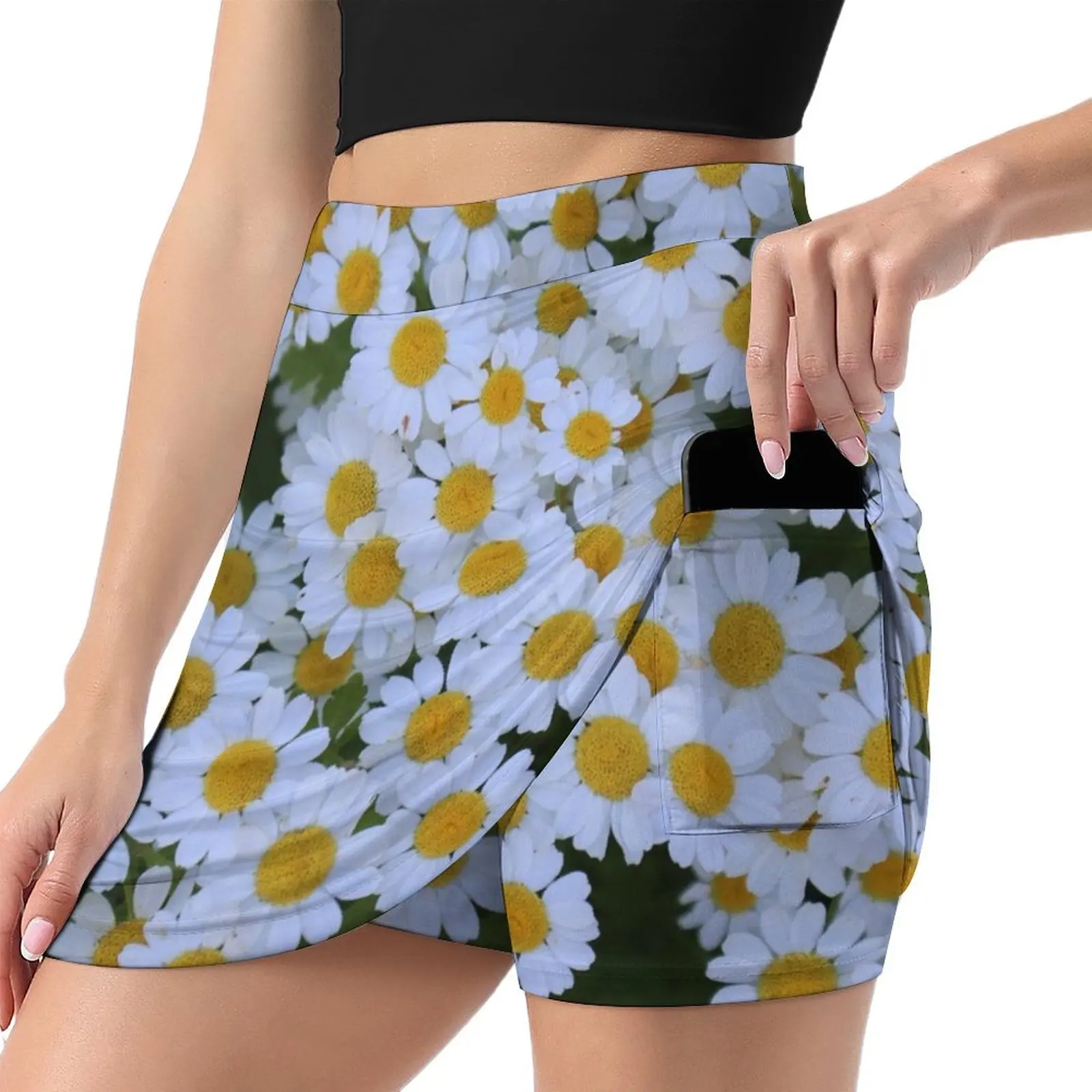 Delightful White Flowers Mini Skirt cute skirt skirts summer 2025 woman womens clothing