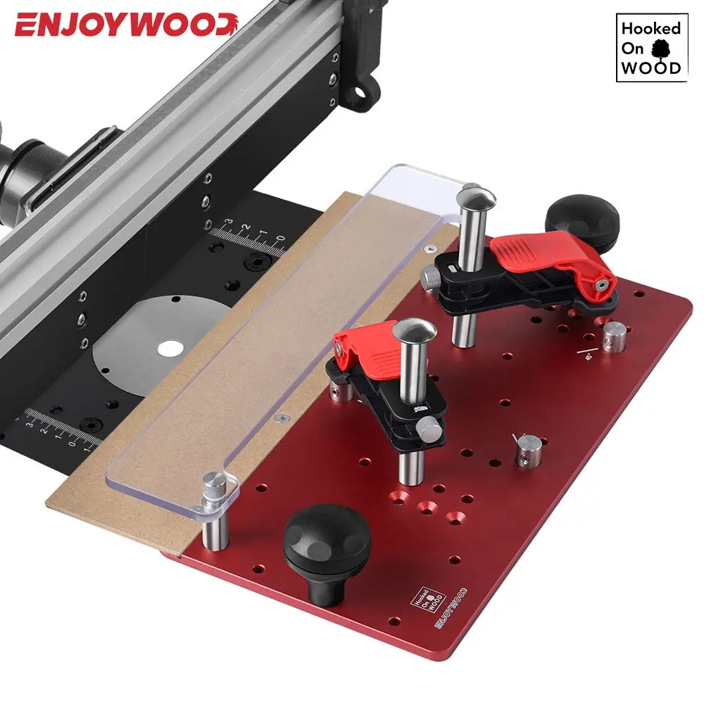 ENJOYWOOD Hooked On Router Table Rail Coping slitta guida per la lavorazione del legno guida di sicurezza slitta per giunti della porta dell\'armadio