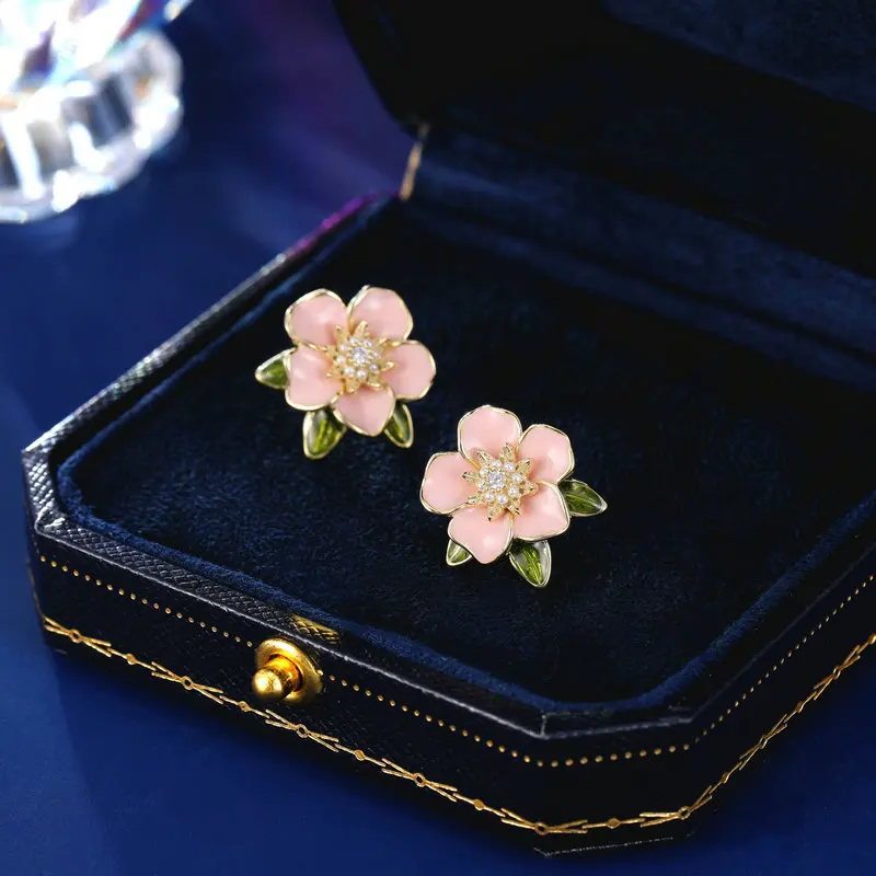 

Серьги с серебряной иглой и жемчугом из белой розы s925, масляные, элитный и элегантный новый стиль, серьги-гвоздики с суперфейной камелией