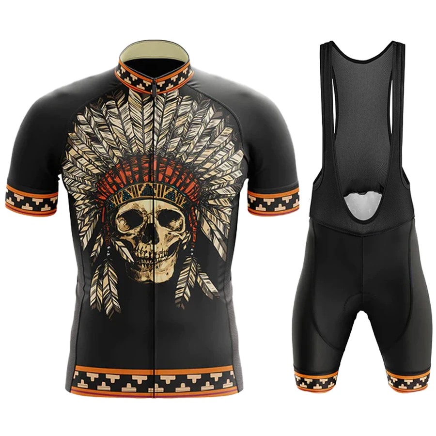 

Bike Jersey Men Men's Cycling Pants With Gel Mtb Skull Sports Set Bicycle Jerseys Clothing Man Summer Clothes 2023 For Bib Short