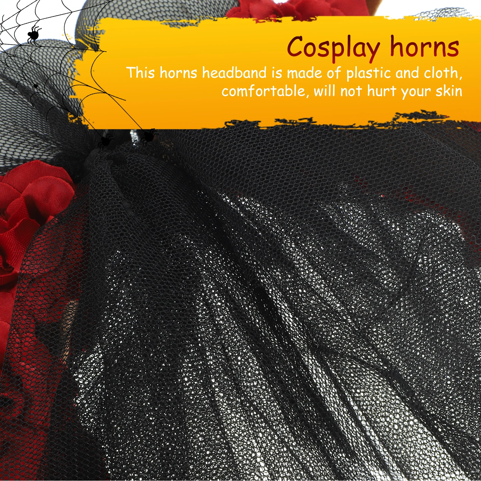 

Deer Antlers Headband Halloween Hairband for Women Flowers Cosplay Headbands Light Brown Goth Accessories