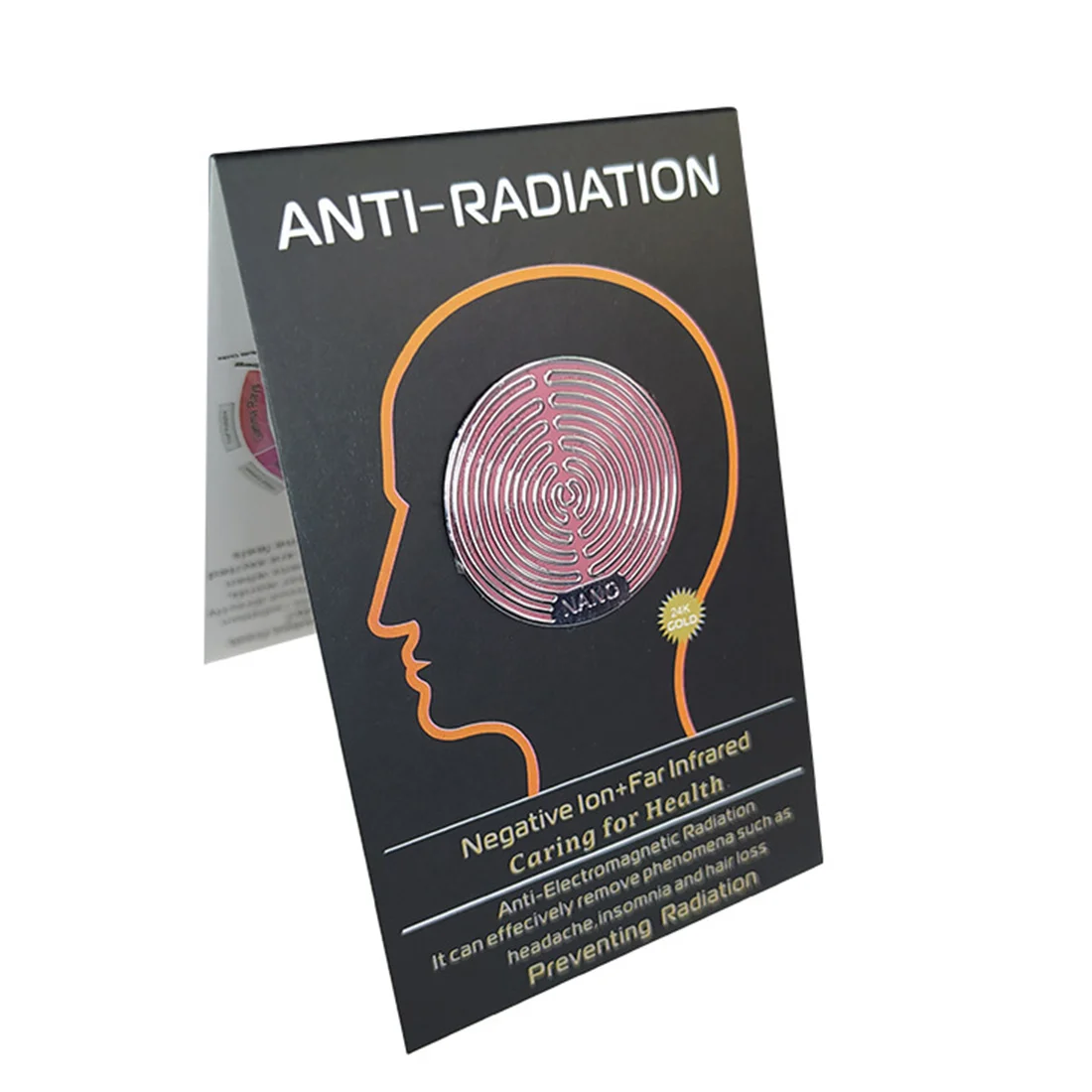 6Pcs Round Quantum Anti Radiation Protection Mobile Phone 5G Wi-Fi EMF Sticker for Cellphone Laptops Tablets,Gold YDH