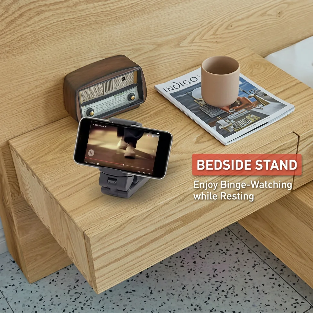 

360 Degree Phone Holder Anti-Slip Folding Phone Stand Universal Phone Mount Portable Adjustable Smartphone Stand For Suitcase