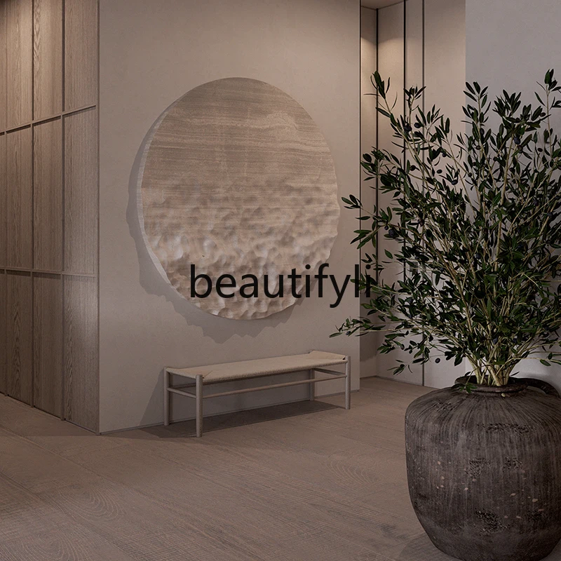 

Hand-drawn | "Overlap" Wabi-Sabi Entrance Decorative Painting Oil Painting Living Room Abstract