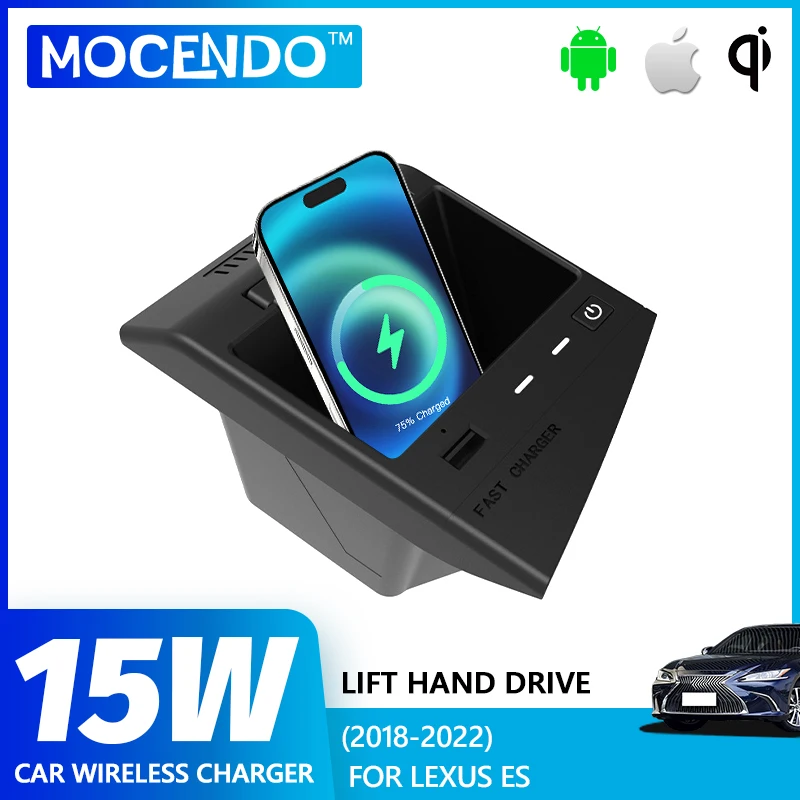 

For Lexus ES ES350 ES200 ES260 ES300H 2018-2022 Car Wireless Charger Phone Wireless Fast Charging car charger adapter