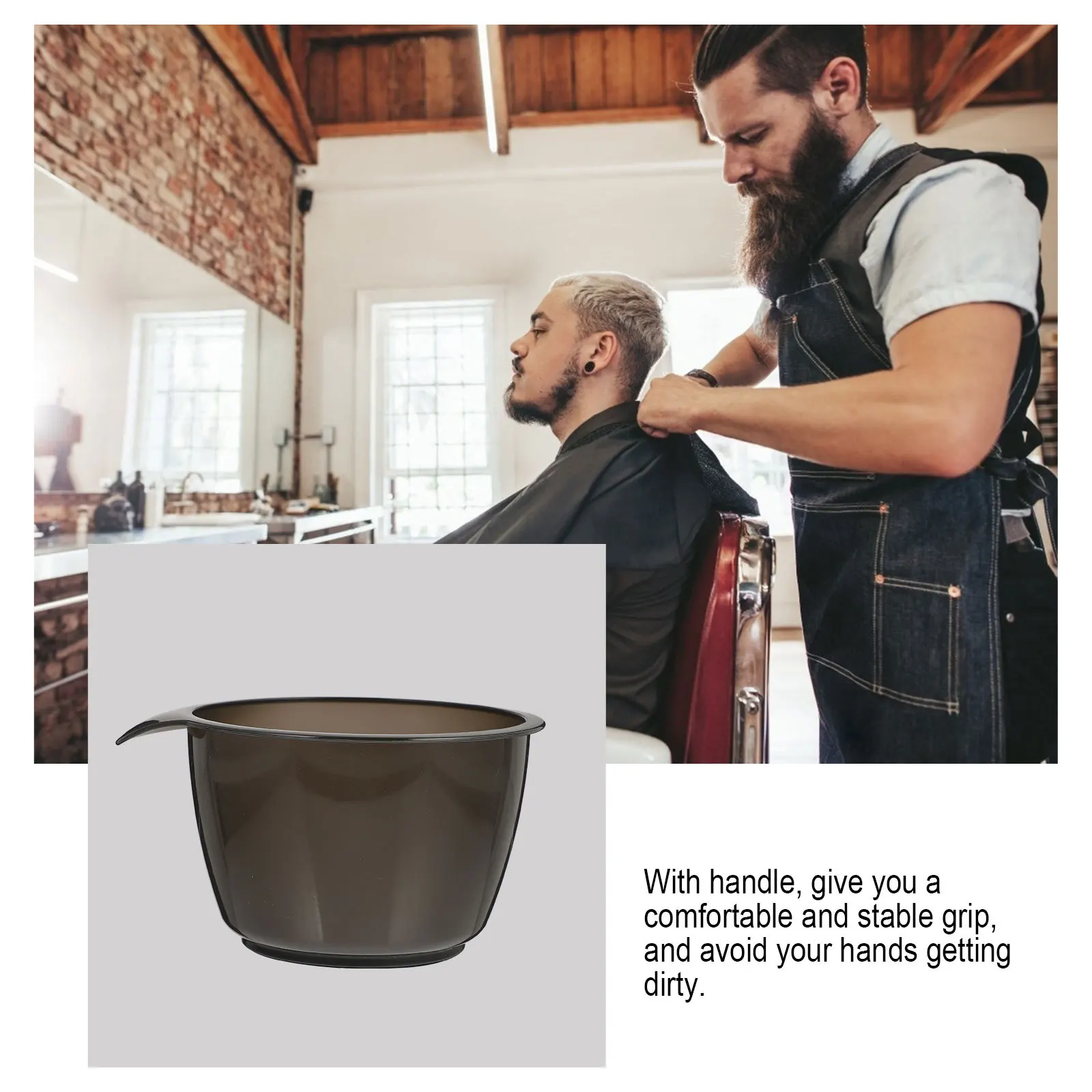 قطعتان من أدوات لون الشعر القوية مع مقبض، تصميم غير قابل للانزلاق، سهل التنظيف، مناسب للصالون والمنزل