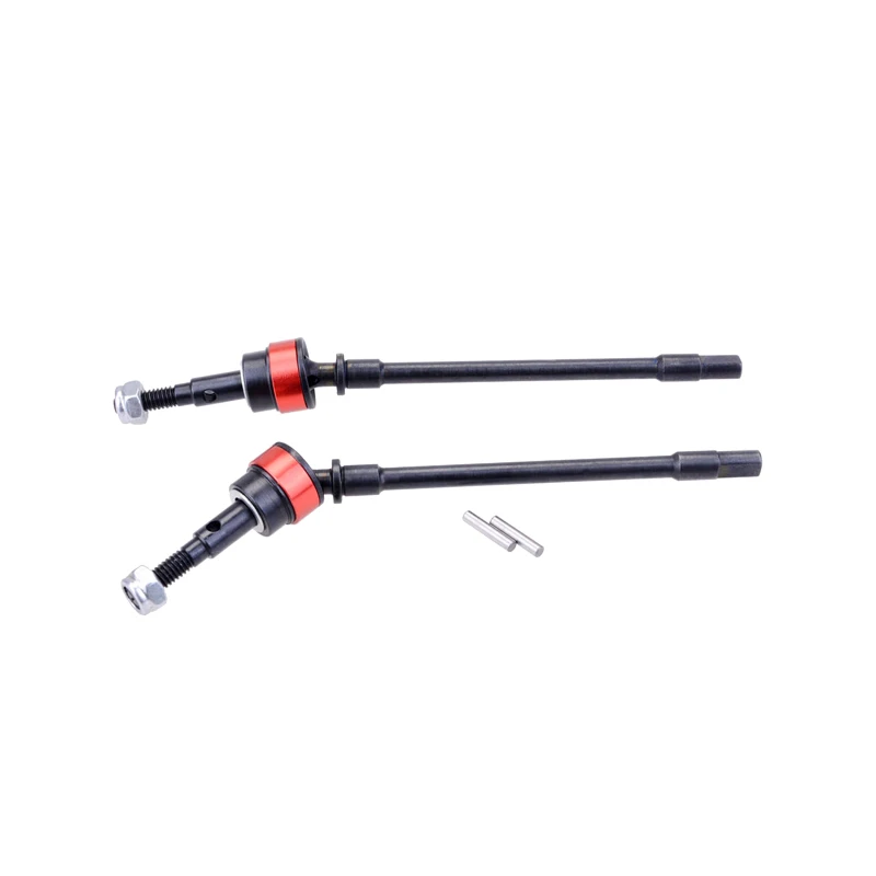 2PCS Hard Steel Front/Rear Axle CVD Drive Shaft Dogbone for 1/10 Axial SCX10 Rc Crawler Upgrade Option Parts Hop-Up