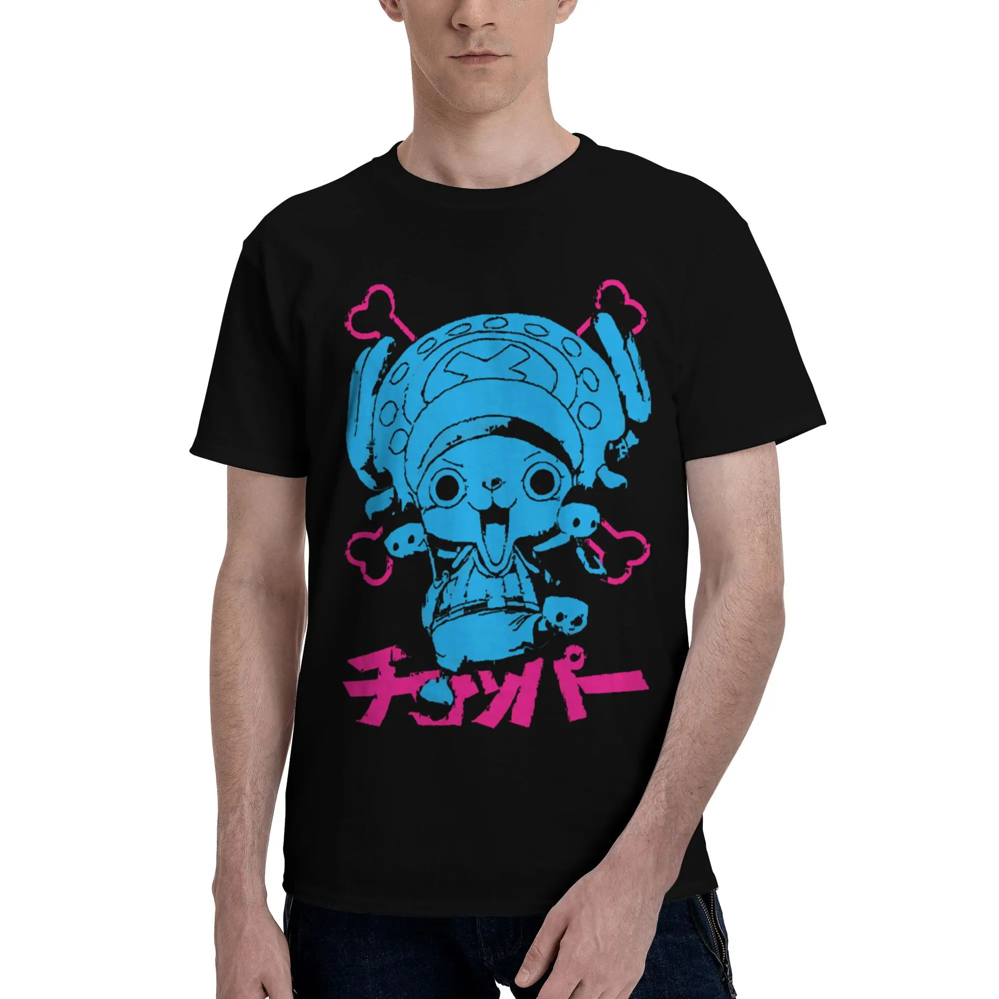

Custom Tony Tony Chopper T Shirt Men Pure Cotton Tshirt Leisure Tee Short Sleeve One Piece T-shirt Slim Fit Clothing