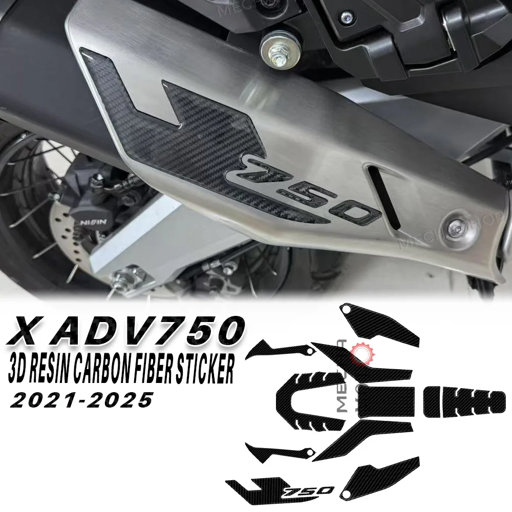 

For X ADV 750 Accessories X ADV750 XADV 750 2025 Motorcycle 3D Resin Tank Pad Sticker Protection Kit Fuel Tank Pad Miscellaneous