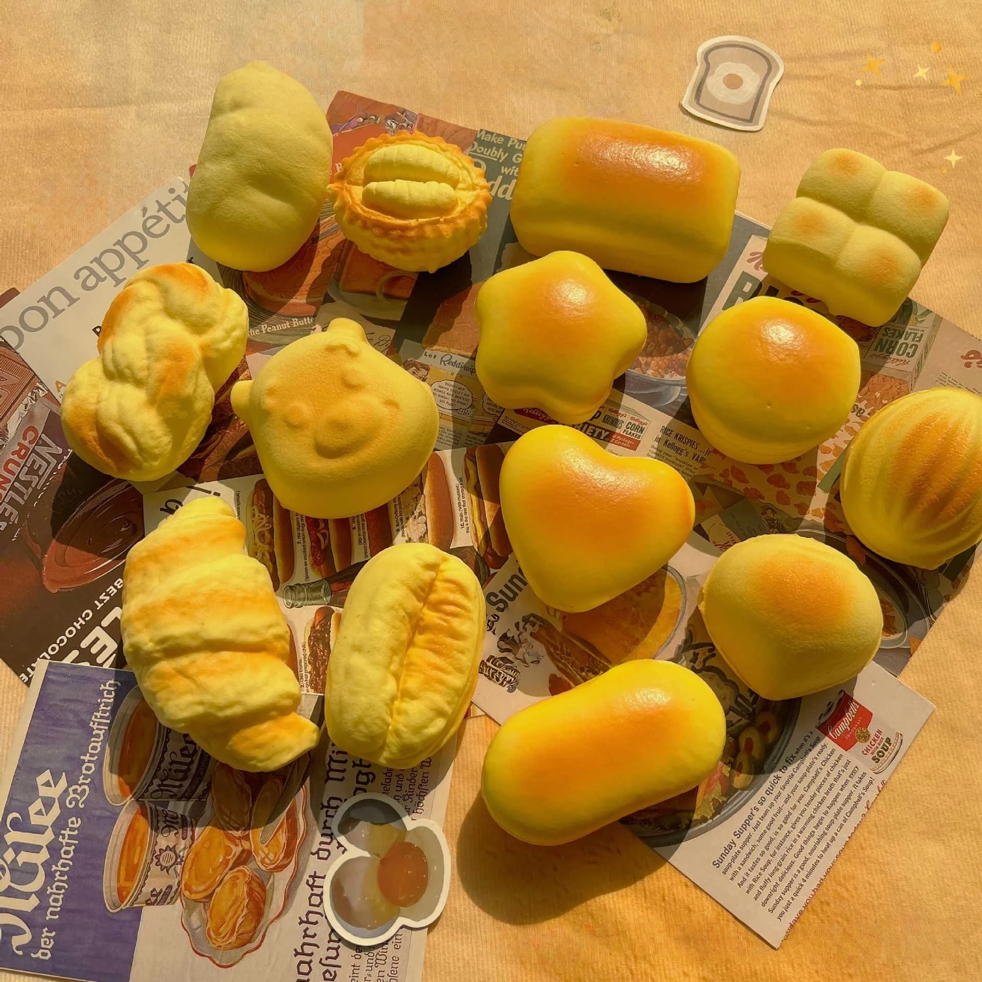 1PC Random Squishy Bread Finger Sucking Simulation Cheese Stress Relief Focus Sensory Toys Decompression Calming Squeeze Toys