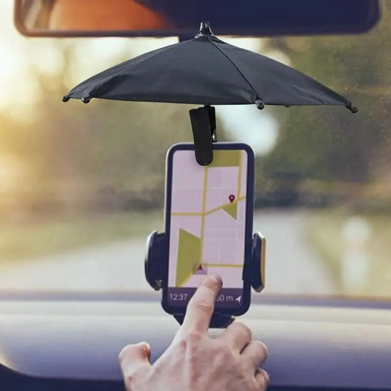 Cell Phone Umbrella phone Sun Shade Waterproof Full Coverage outdoor Sun Shade Glare Blocking Phone Stand for smartphones