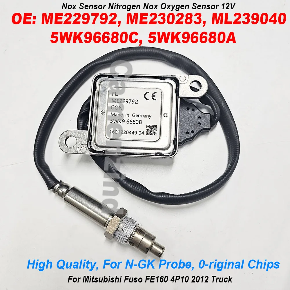 

Nitrogen Oxygen Nox Sensor For Mitsubishi Fuso FE160 4P10 2012 Truck ME229792 ME230283 ML239040 5WK96880B 5WK96680C 5WK96680A