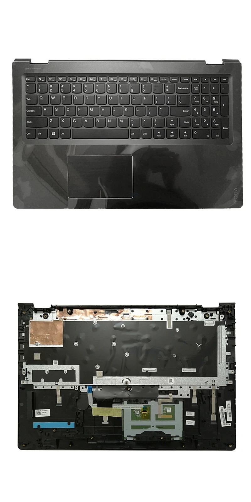 For  Flex4-1570/1580 Yoga 510-15ISK/IKB Original New US Keyboard Laptop Palmrest Upper Top Case Backlight shell