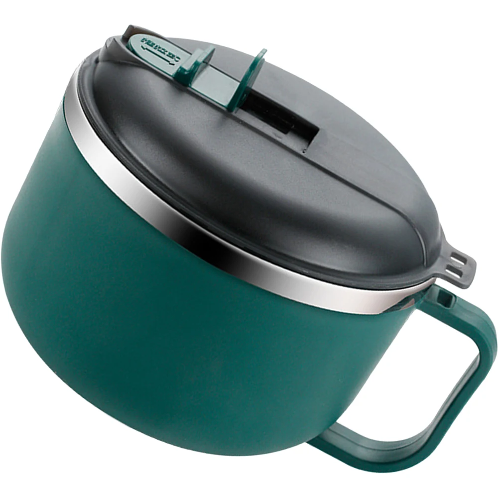 

Stainless Steel Food Handle Design Household Lunch Bowl Compact Bento Container Soup Container With Lid Reusable Daily Use