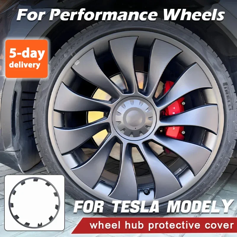 For Tesla Model Y 21 Inch Wheel Hub Protection ABS Rim Patch Protectors Wheel Guard Covers Accessories Auto Exterior 2018-2024