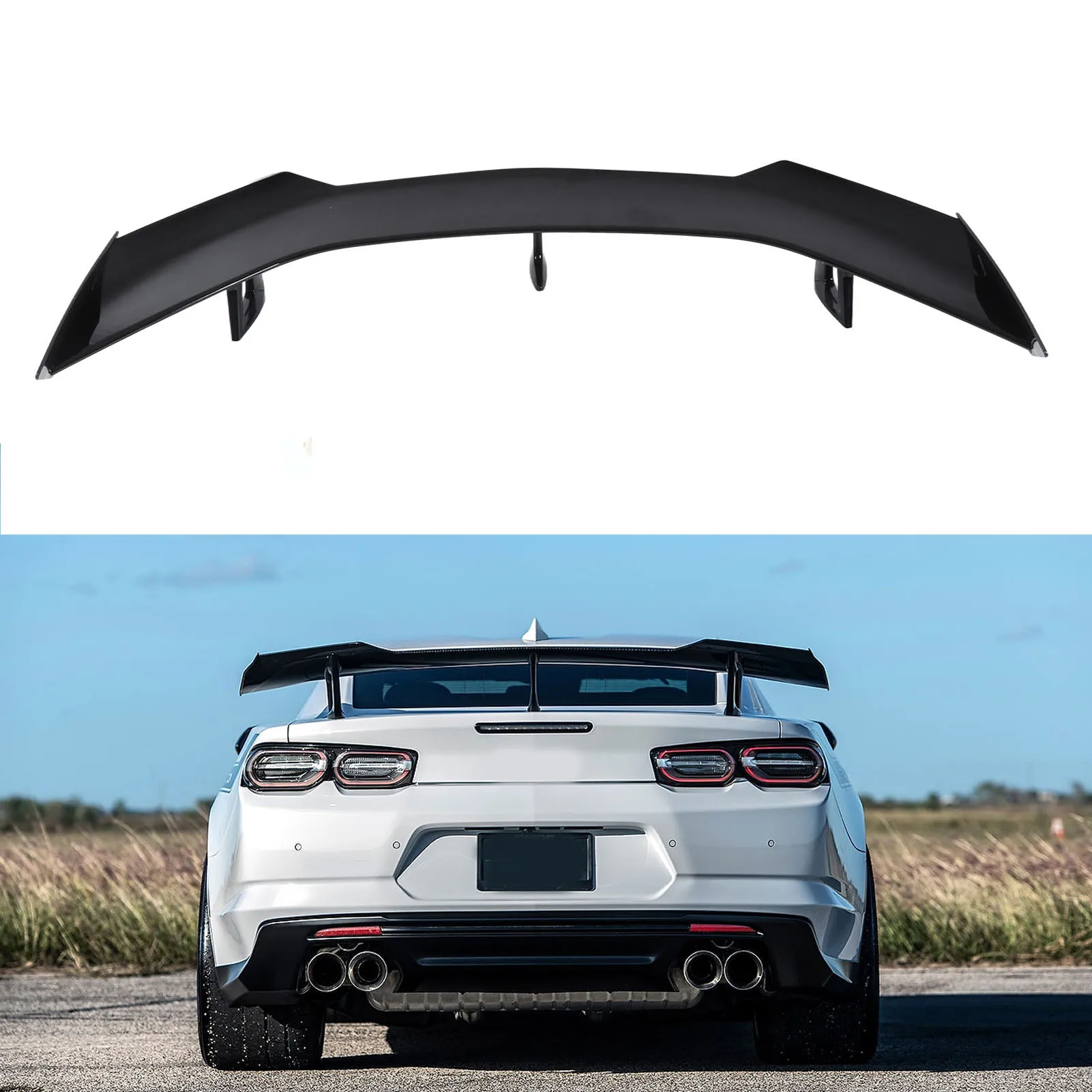 Rear Trunk Spoiler Lips High Strength Anti Fade Trunk Spoiler Wing Gloss Black GT   Resistance for Car Adaptations