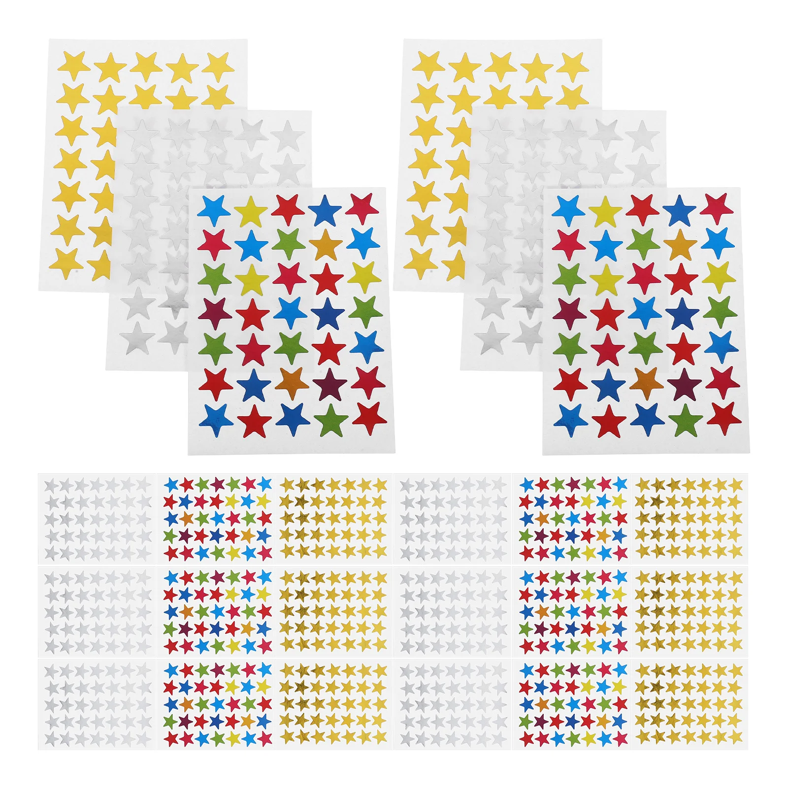 

30pcs Reward Stickers Gold Silver Colorful Self-Adhesive Star Stickers For Kids Children Gift Homework Class Teacher Resources