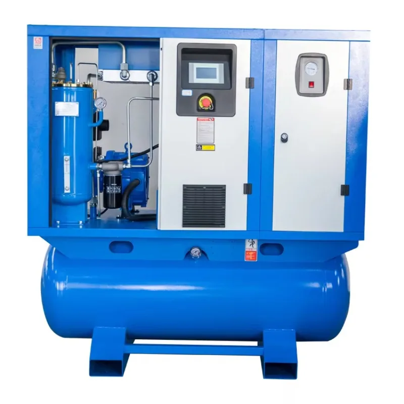 Compresores De Aire industriales Sanjianke 10HP 7.5KW Compresor De Aire Compresor De aire De tornillo giratorio con secador para cortar