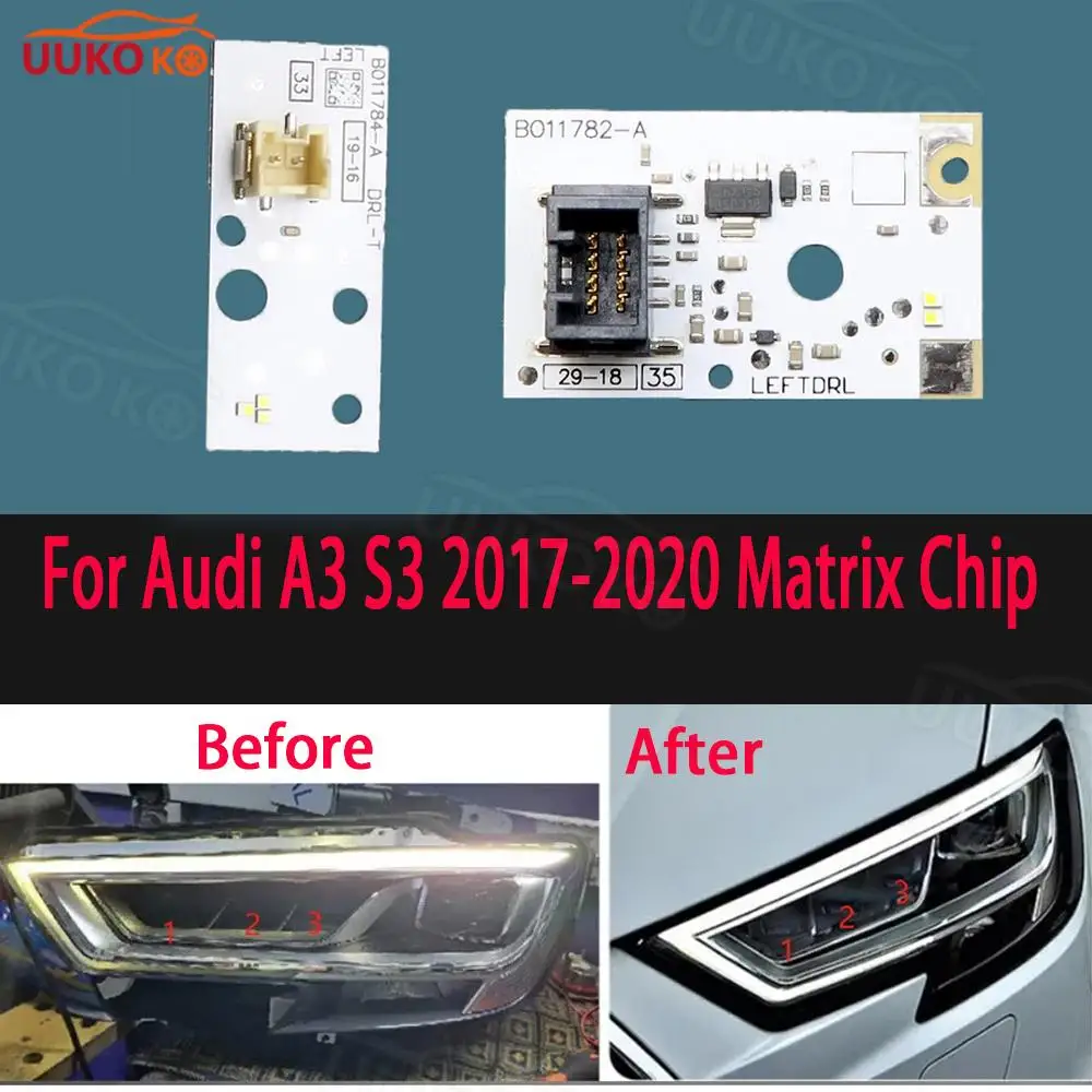 New White Light For Audi A3 S3 2017 2018 2019 2020 Matrix Car Circuit Board Light Source Board  DRL Chip Board Auto Parts