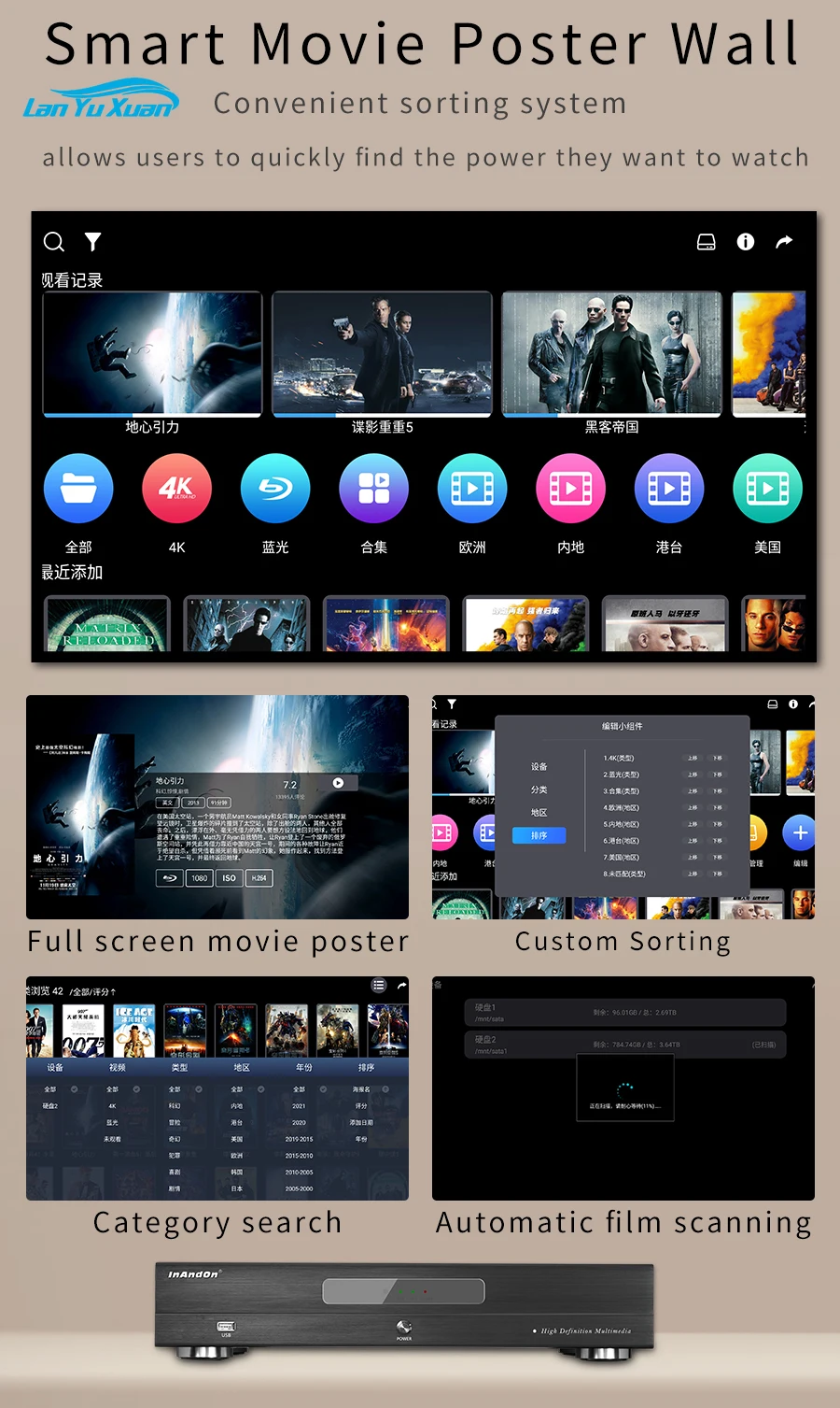 InAndOn Latest S100 System 3T Touch Screen Karaoke Player Factory Price Karaoke Machine Karaoke System