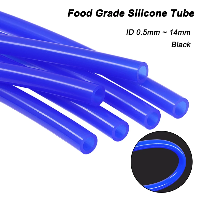 2/5m Food Grade Blue Silicone Tube ID0.5 1 2 4 5 6 7 8 9 10 11 12 14mm High Temperature Nontoxic Drink Water Faucet Garden Pipe