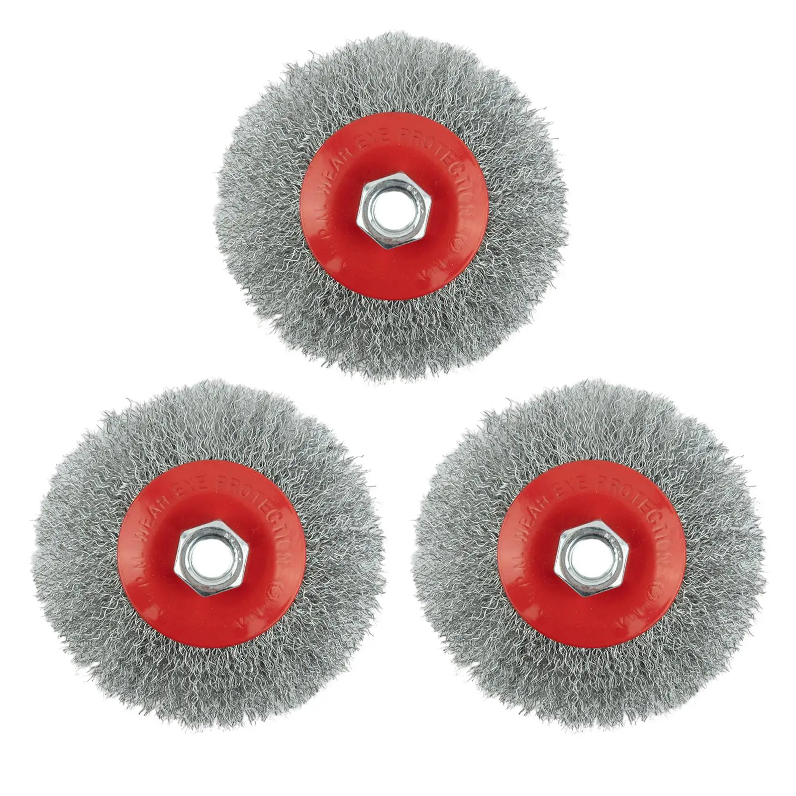 

3Pcs Wire Wheel Brush 115mm M14 Thread Carbon Steel Wires For Rust Paint Removal Cleaning Rotary Tools Electric Grinder Parts