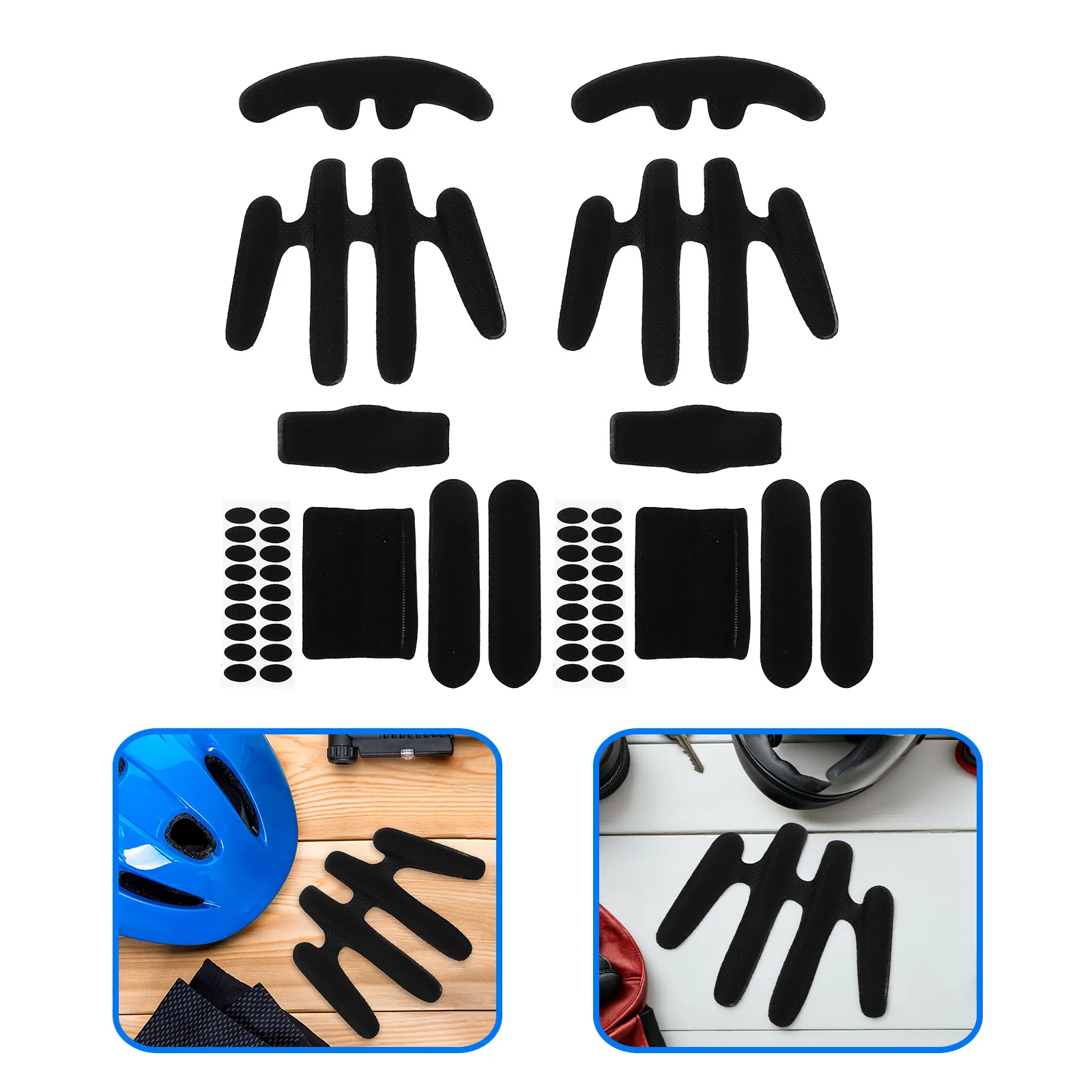 

2Sets Liner Cushion Breathable Bike Motorcycle Construction Hard Hat Pads Sweat Absorbing Padding Inserts
