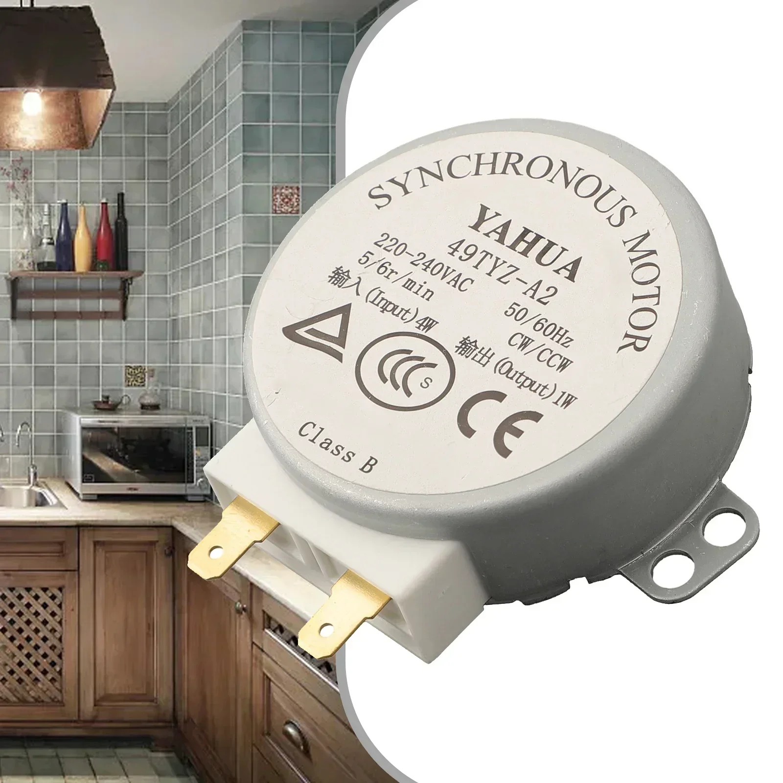 1PC 5-6 R/min Stable Synchronous Motor 49TVZ-A2 50/60Hz 4W Microwave Turntable Motor Microwave Accessories AC 220V-240V