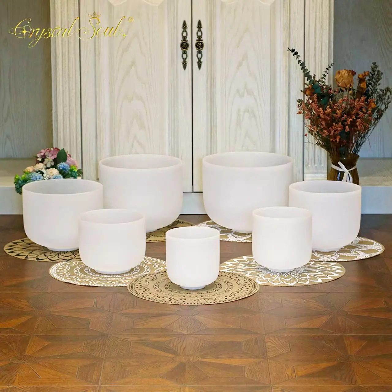 

Crystal Soul Classic White Frosted Crystal Singing Bowl Seven Chakras for Yoga Meditation Source Manufacturer