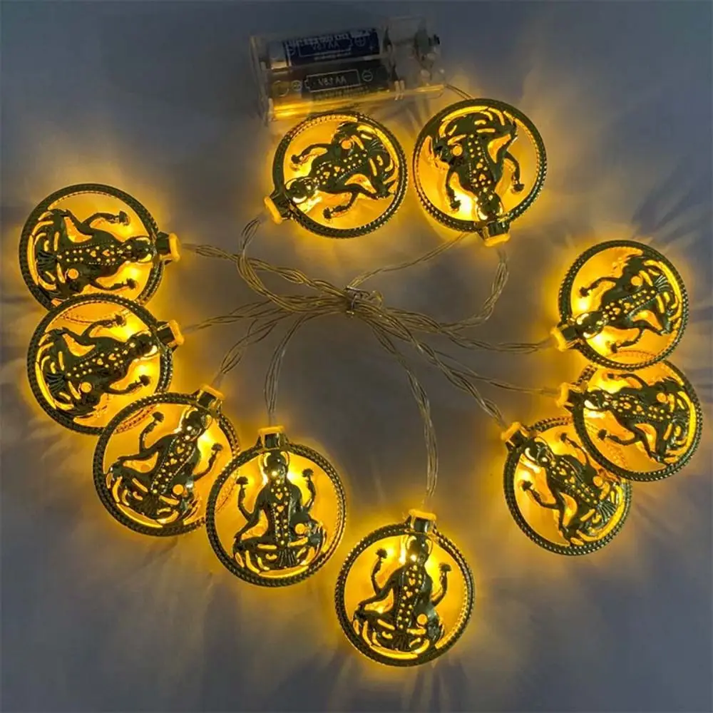 Indian Diwali Light AUM OM Swastika Lakshmi Ganesha 10 LED Party Decorative Lights Colored Lights Deepavali Decoration