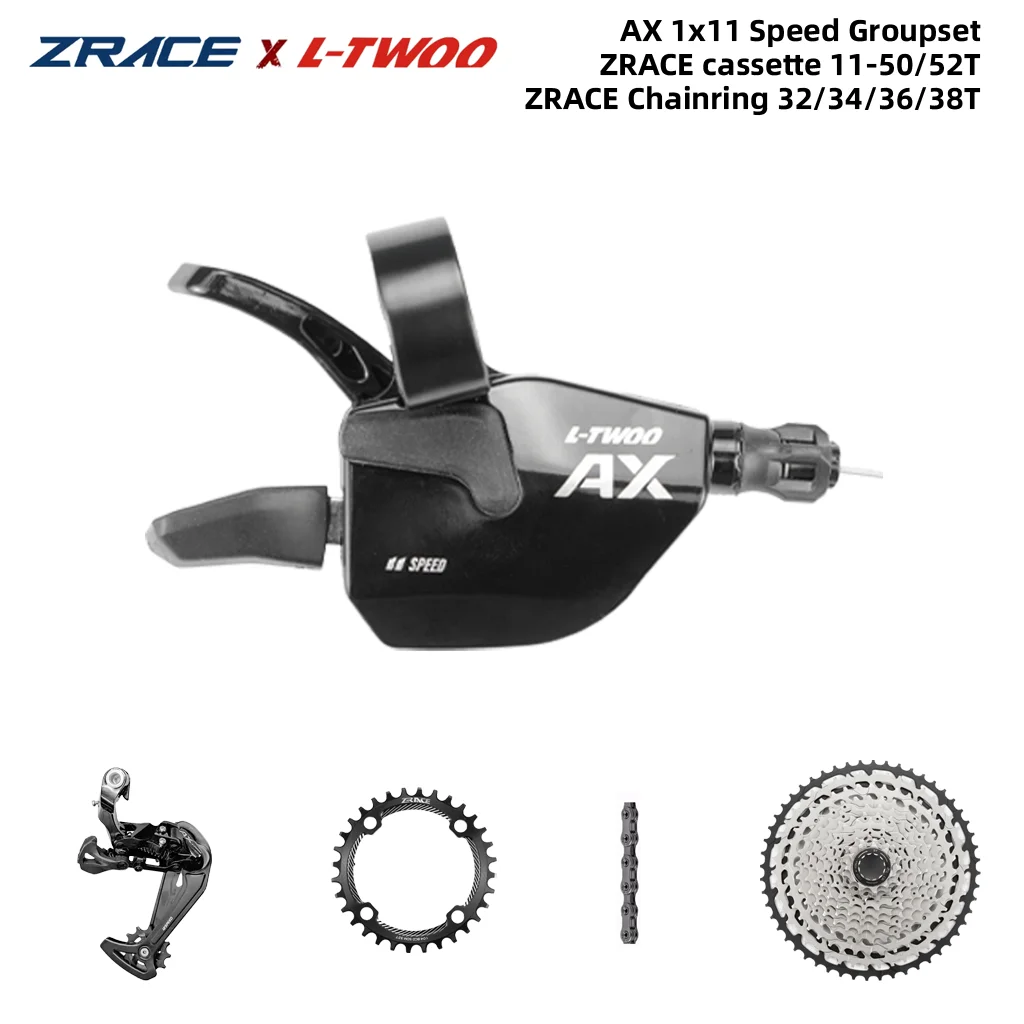 LTWOO AX11 11 Speed Trigger Shifter + Rear Derailleur 11s + ZRACE Cassette 52T / Chainrings + SUMC S11 Chain, PCR BEYOND M7000