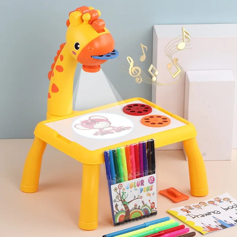 

Multifunctional Fawn Dream Projection Drawing Board Drawing Graffiti Writing Board Kindergarten Children Drawing Table Toy