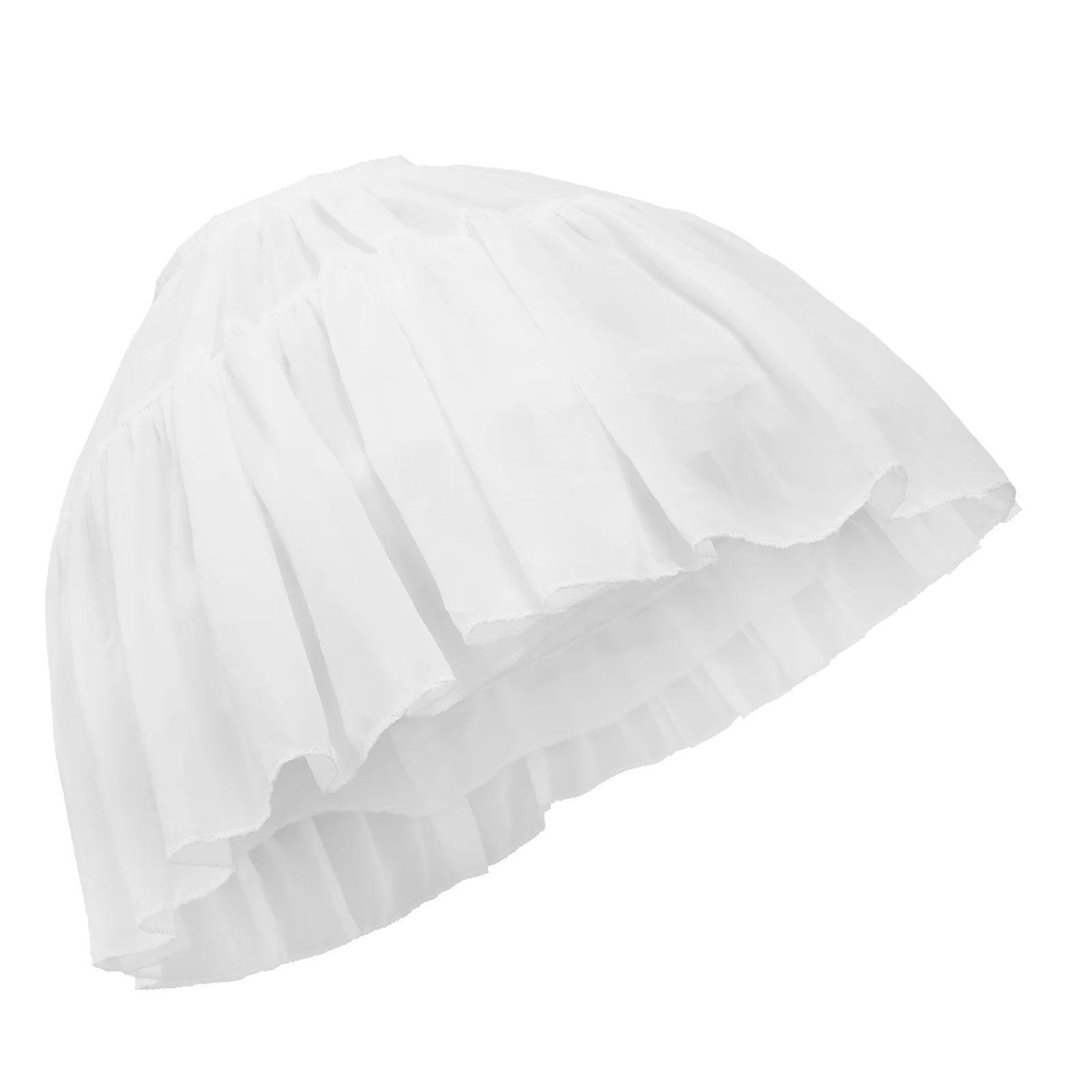 

1pc Lolita Petticoat Skirt Lining 46cm Adjustable Steel Ring White Gauze Underskirt Bubble Tutu Tulle Dresses Wedding