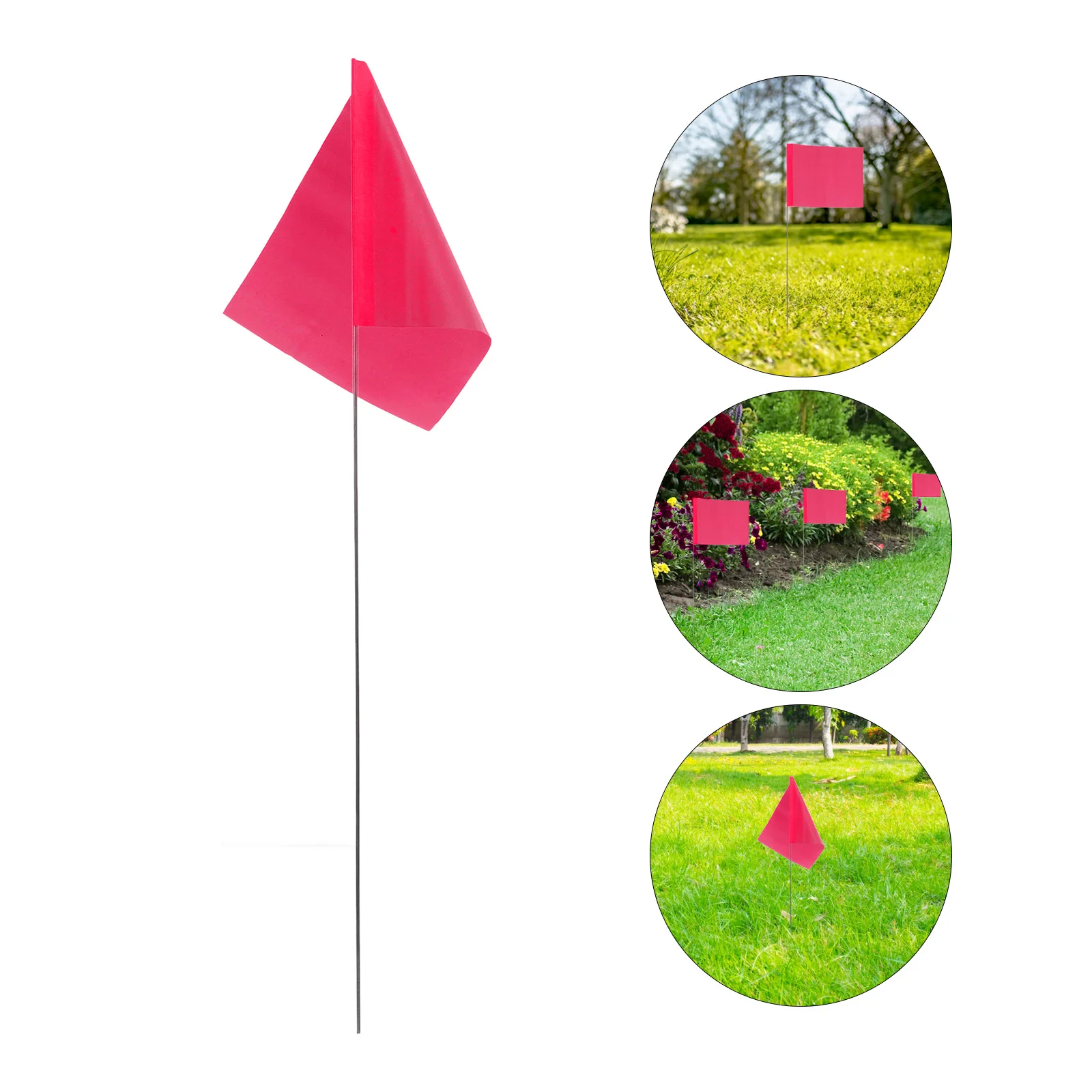 

50Pcs Small Garden Flags Outside Landscaping Markers Durable Reusable Visible Easy Insert Ground Small Garden Flags for Outside
