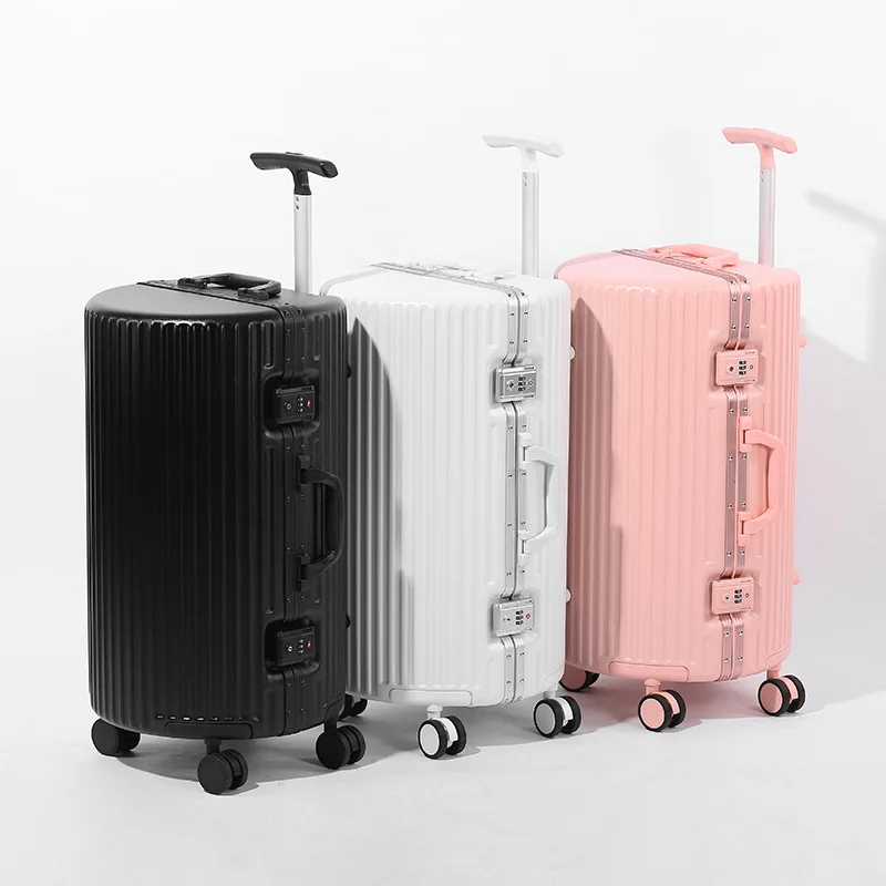 Round business luggage ins net red pull rod box universal wheel trolleysuitcase men and women boarding 20 inch travel case