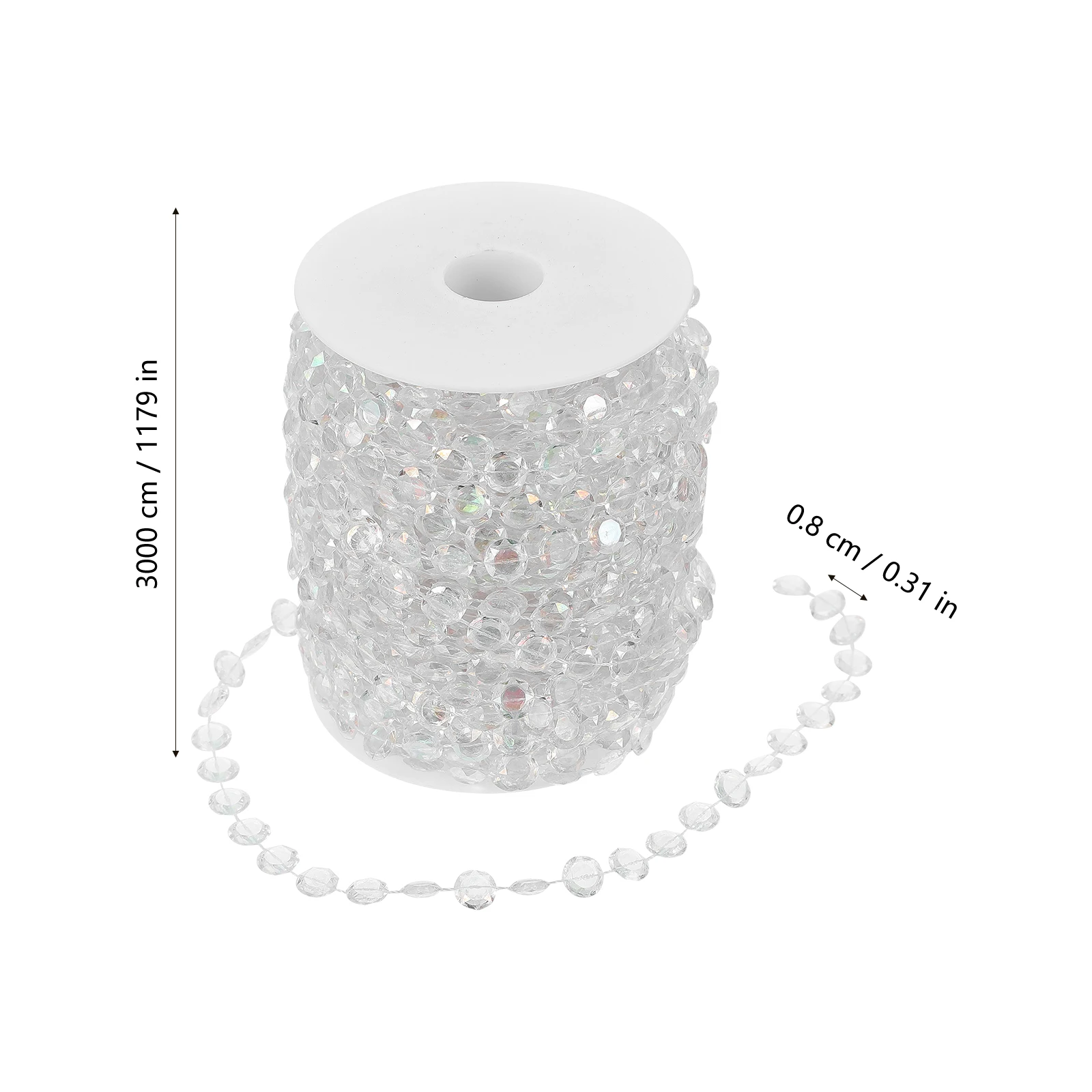 

1 Roll Flying Saucer Line Beads Acrylic Bead Strand DIY Garlands Wedding Road Guide Chain Stage Photo Decoration