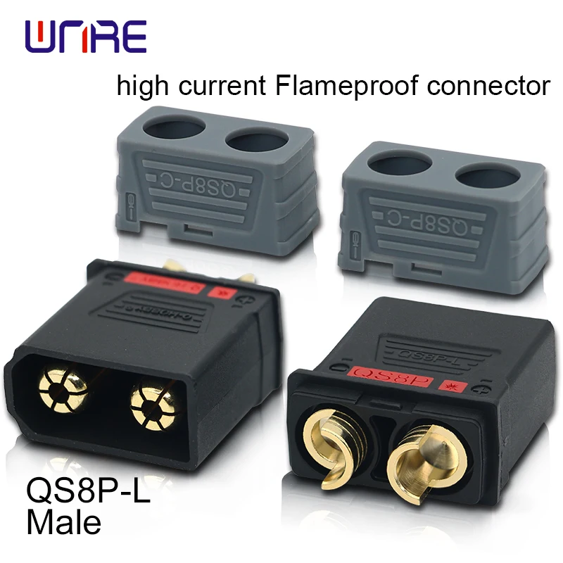 QS8P-L Ultra-High Power Flameproof Connector Gold-Plated Brass UL94-V0 for Electric Trucks/Grid-Scale Storage/High-Speed Trains