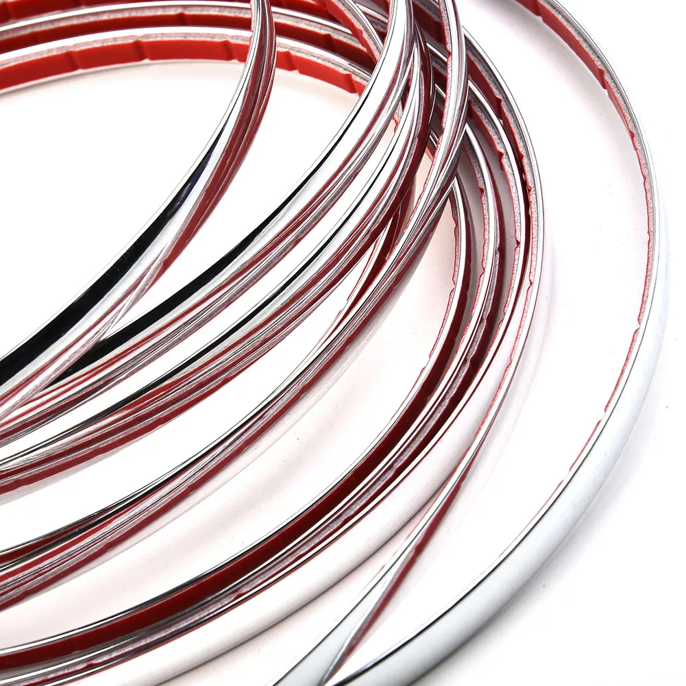 Automotive Chrome Trim Tape 8mm x 5m for Vehicle Body Styling Door Casement Rearview Mirror Light Frame Decoration