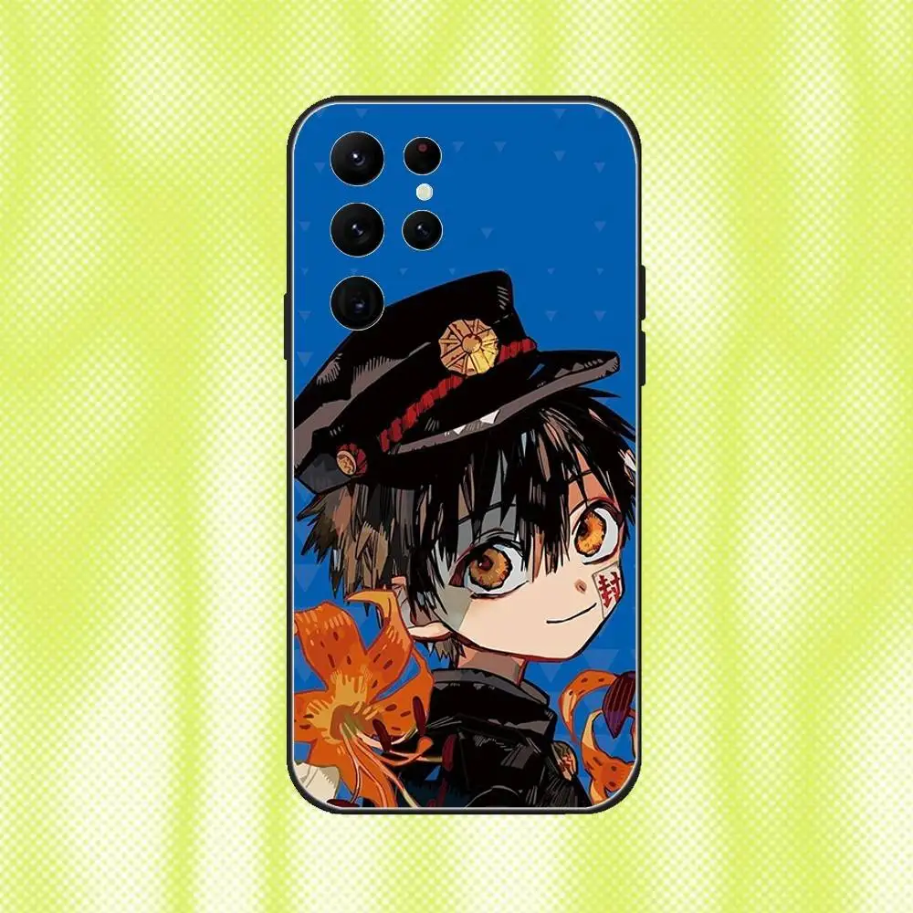 حافظة هاتف Toilet Bound Hanako Kun TBHK لهاتف سامسونج S 25,24,23,22,30,21,10,9,Ultra,Plus,Lite,FE,4,5G حافظة ناعمة سوداء