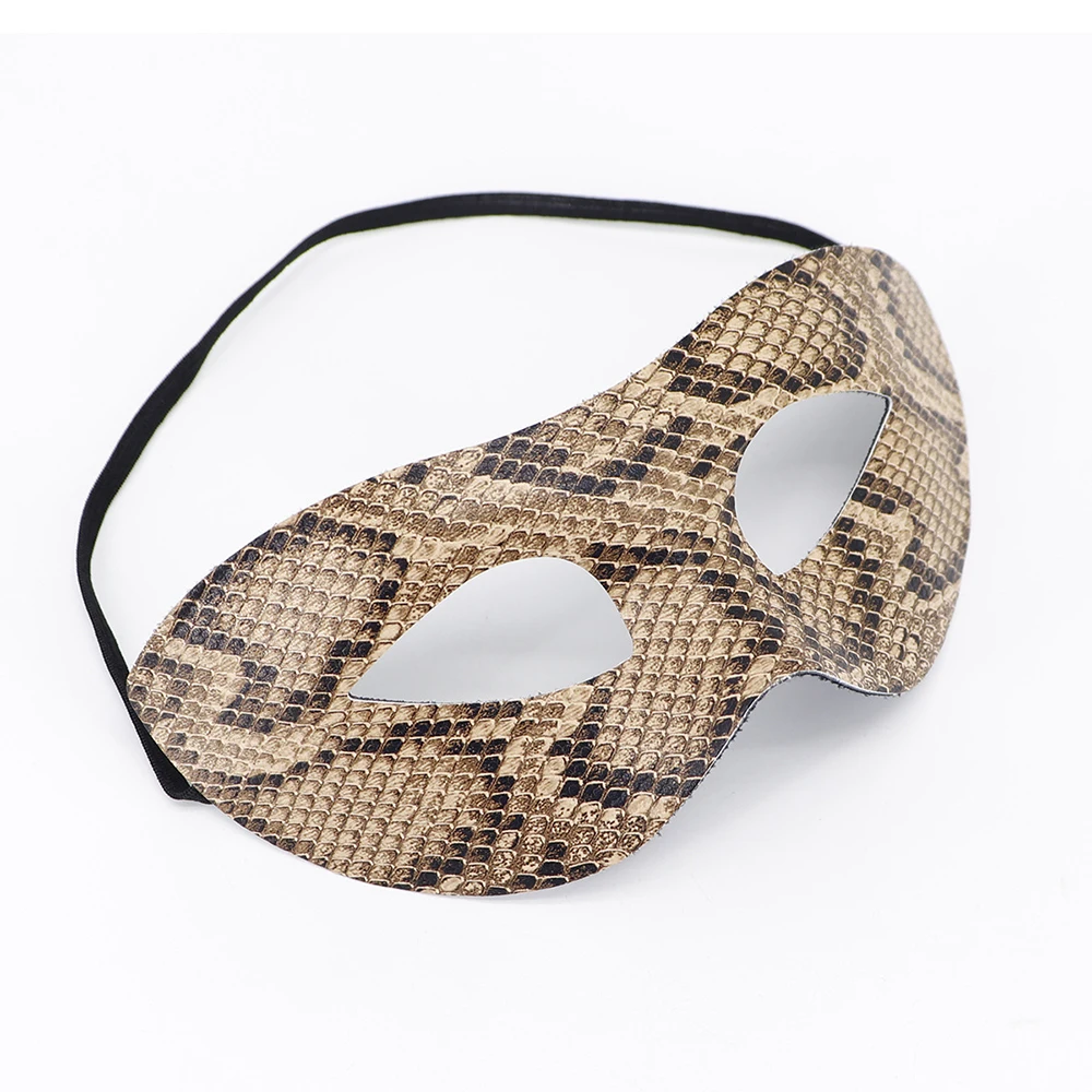 พิมพ์งูหน้ากากครึ่งหน้าคอสเพลย์หน้ากาก Masquerade สําหรับผู้ชายผู้หญิงคู่เซ็กซี่ตาผู้ใหญ่อุปกรณ์เกม