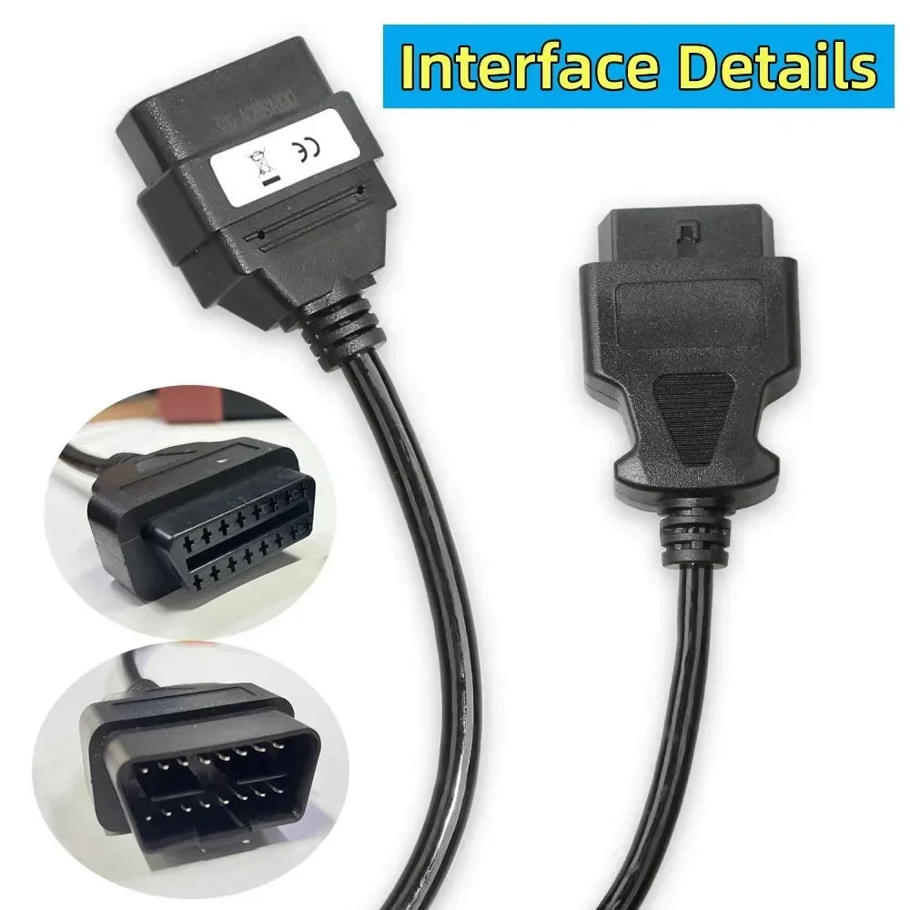24V to 12V Truck Converter OBD2 Heavy Duty Truck Diesel Adapter Cable Work For X431 / Easydiag 2.0 / 3.0 / Golo 3 Scannner