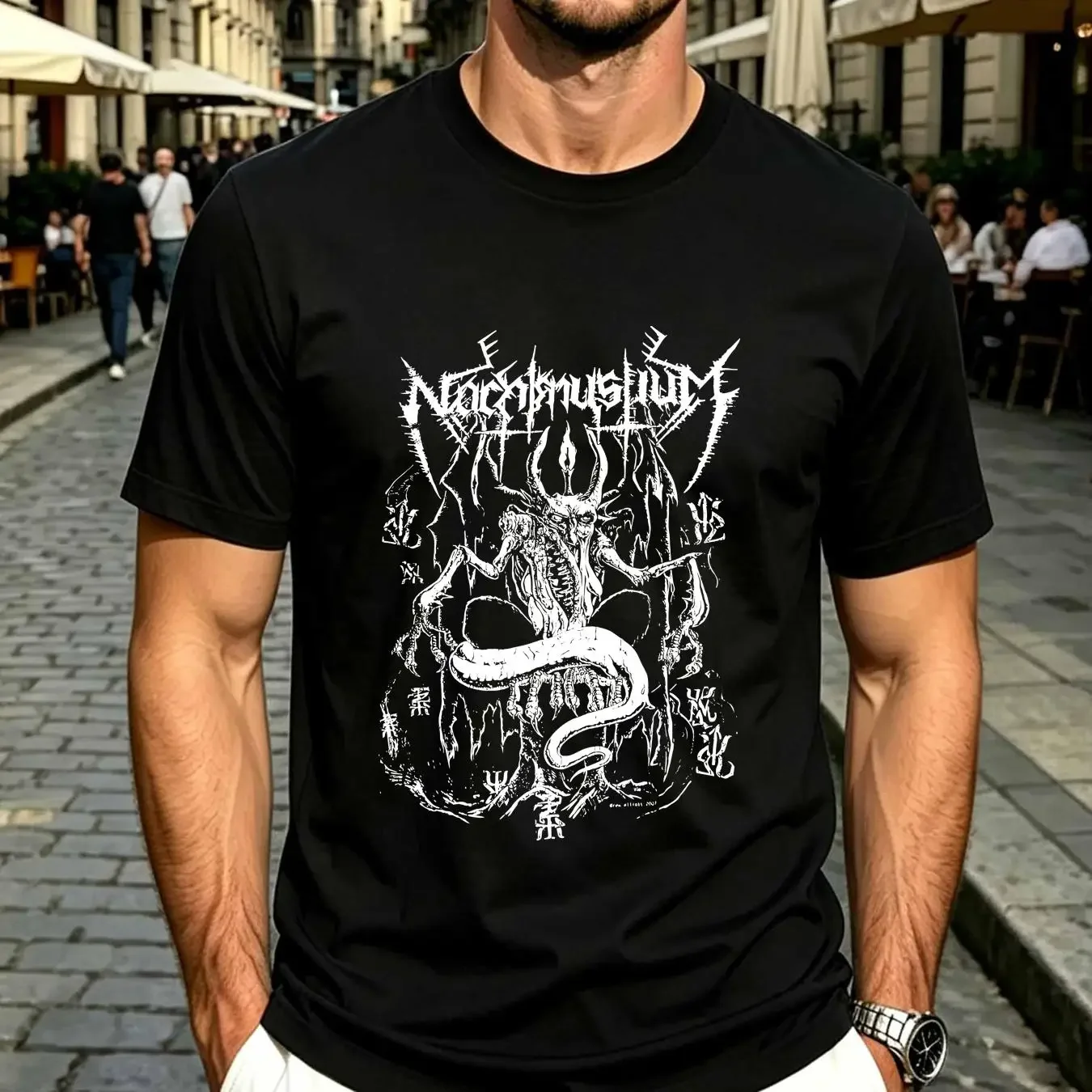 washed T Shirt Rare Vintage Nachtmystium Never Stop The Madness 2007 Tour 2000s Black S vintage Washed Stretched
