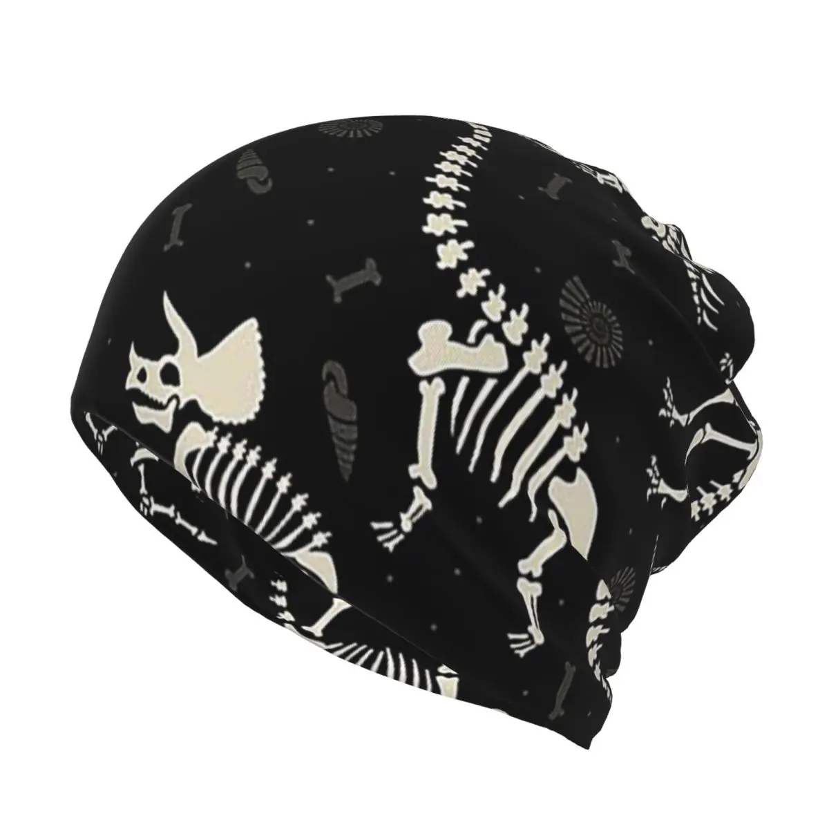Dinosaur Fossils In Black Bandana Neck Gaiter Wrap Scarf Multifunction Face Mask Beanies Hat Unisex Adult Windproof