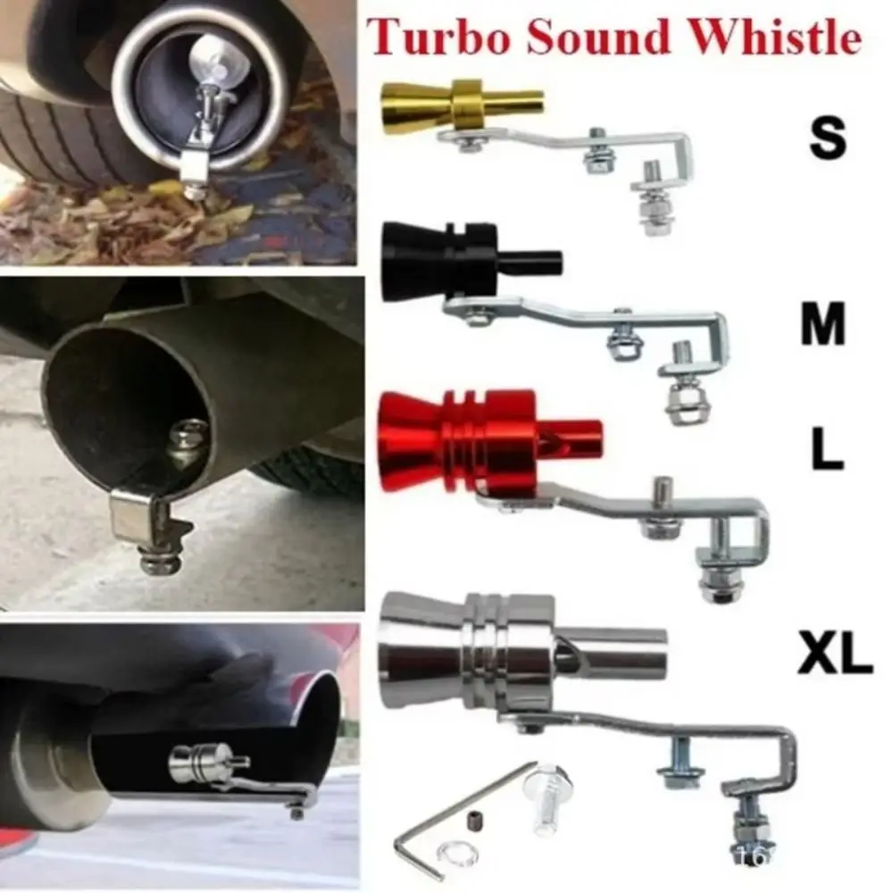 New Universal Car Sound Simulator Exhaust Expander Sound Changer Exhaust Pipe Sound Generator Aluminum Whistle Car Modification