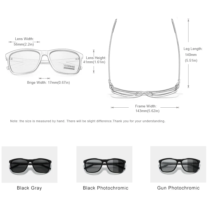 KINGSEVEN Brand Aluminum Frame Sunglasses Men Polarized Mirror  Photochromic  Sun glasses Women\'s Glasses Accessories Outdoors