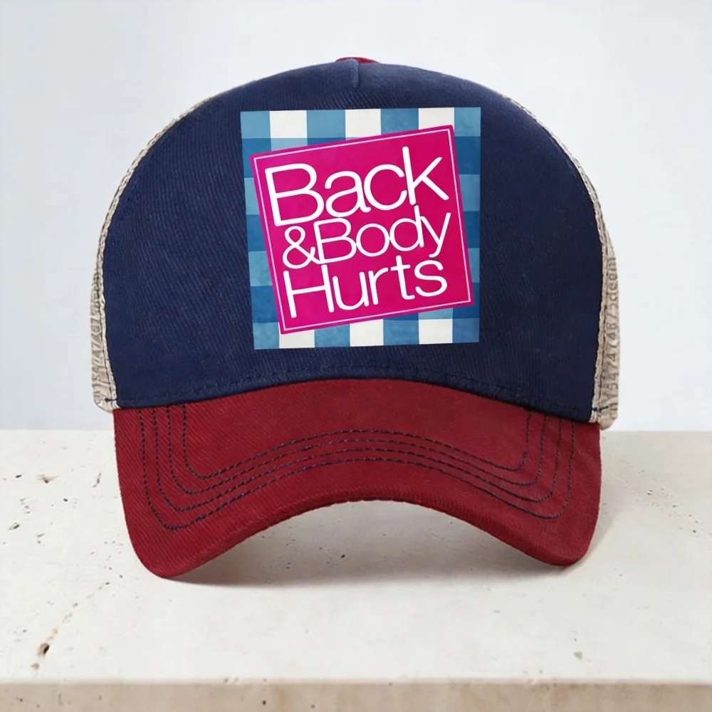 

Back&Body Hurts baseball cap summer Women caps fashion casual Adjustable Mesh Breathable Snapback hat