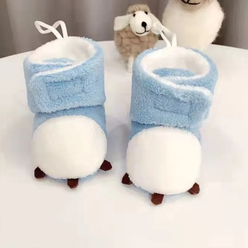 

Детские пинетки, зимняя мягкая подошва для детей 0-1 года, нескользящая хлопковая обувь с теплой подкладкой для новорожденных, нескользящая обувь