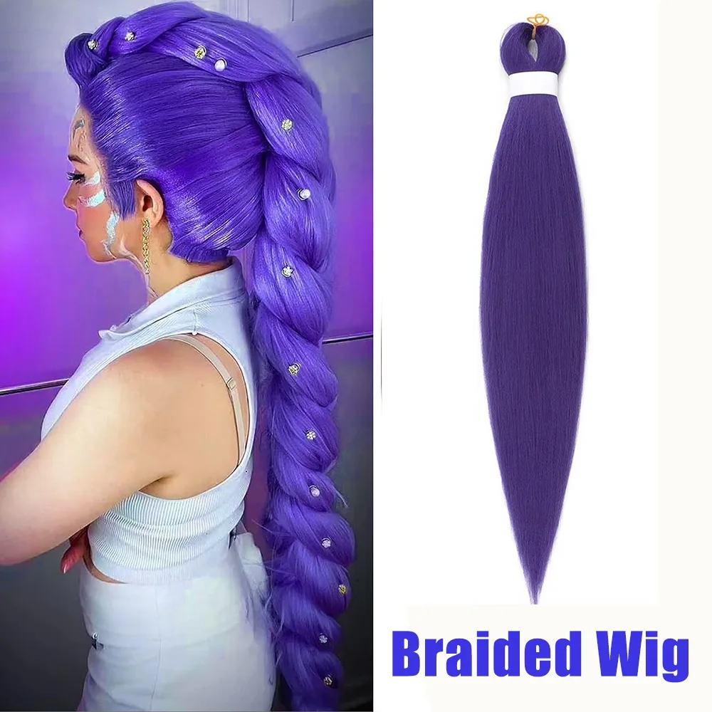 

Pre Loop Braiding Hair Elastic Soft Synthetic Fiber Colorful Women Box Braid Cornrows Dreadlocks Twist Crochet Braiding Festival