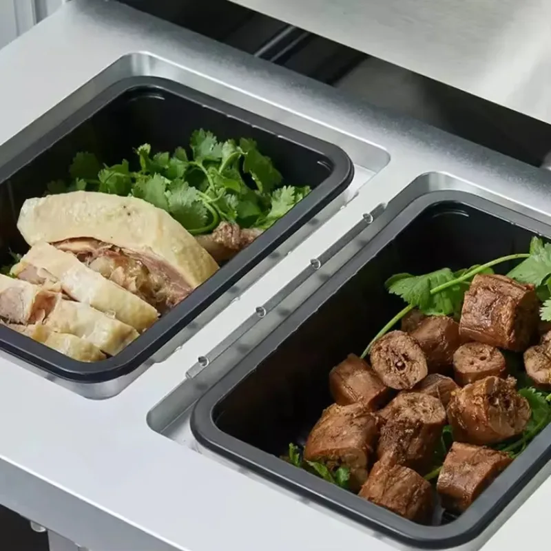 Automatic Tray Sealing Plastic Box Sealer Tray Packing Machine