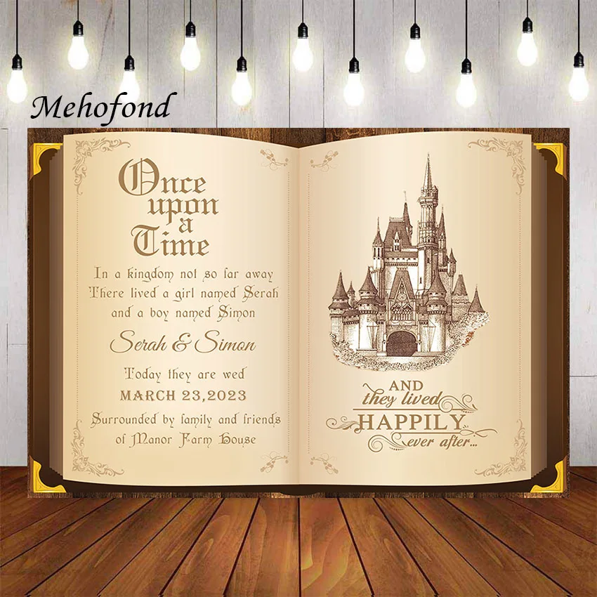 Mehofond Photography Background Fairy Tale Books Once Upon a Time Castle Wedding Birthday Party Decoration Backdrop Photo Studio